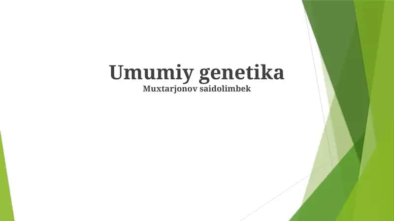 Umumiy genetika