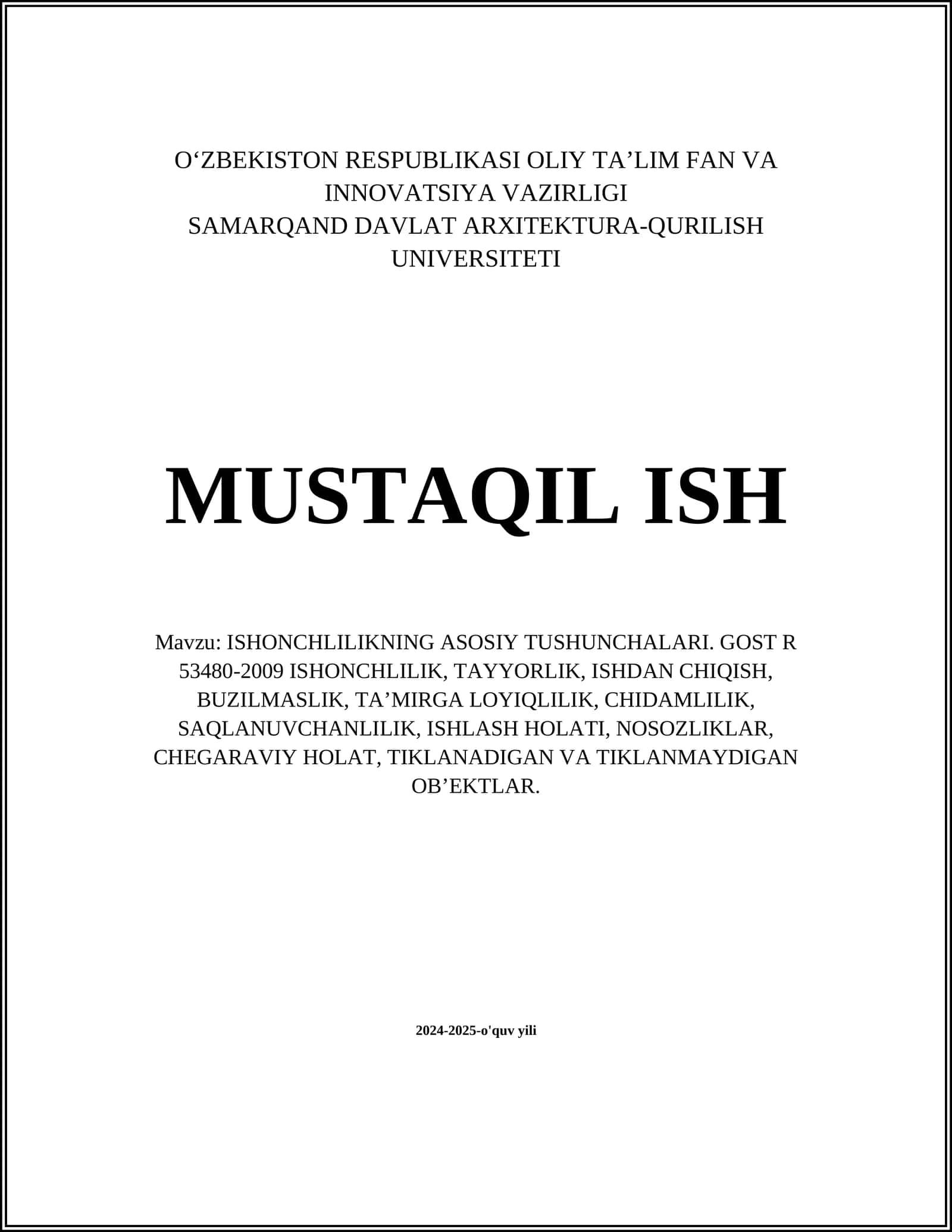 ISHONCHLILIKNING ASOSIY TUSHUNCHALARI