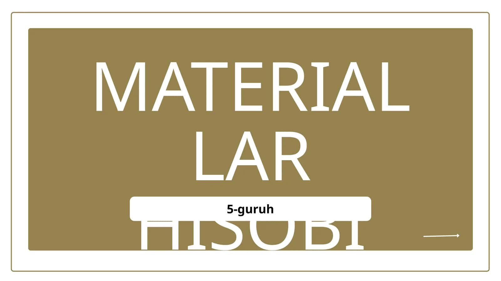 MATERIALLAR HISOBI