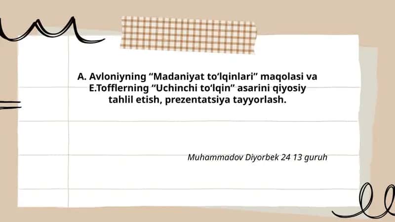 Madaniyat to‘lqinlari va Uchinchi to‘lqin asarlari tahlili