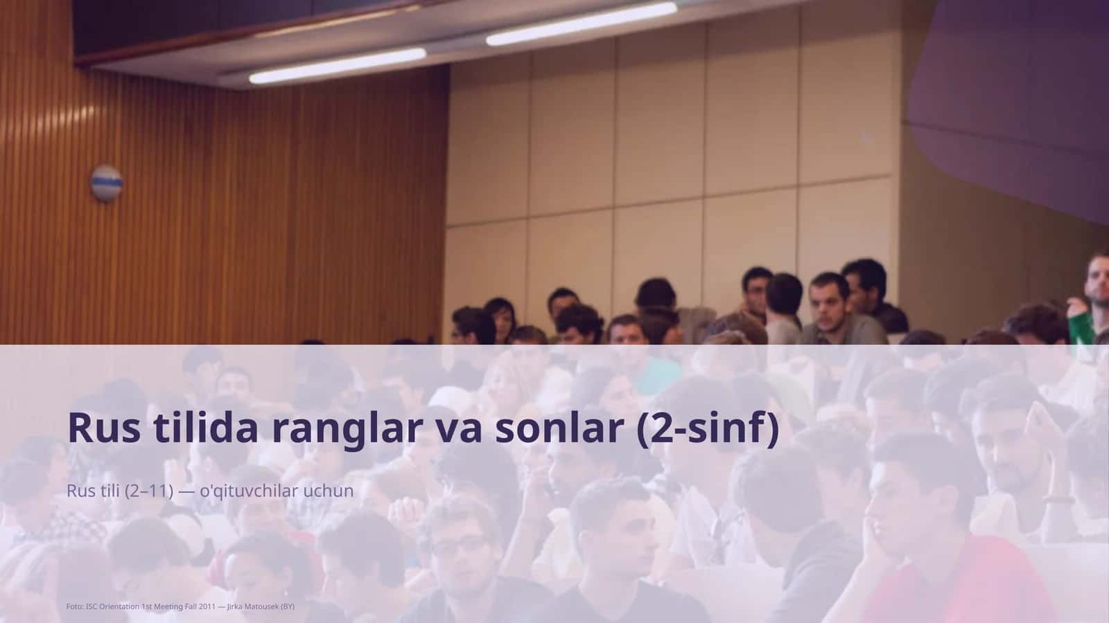 Rus tilida ranglar va sonlar (2-sinf)