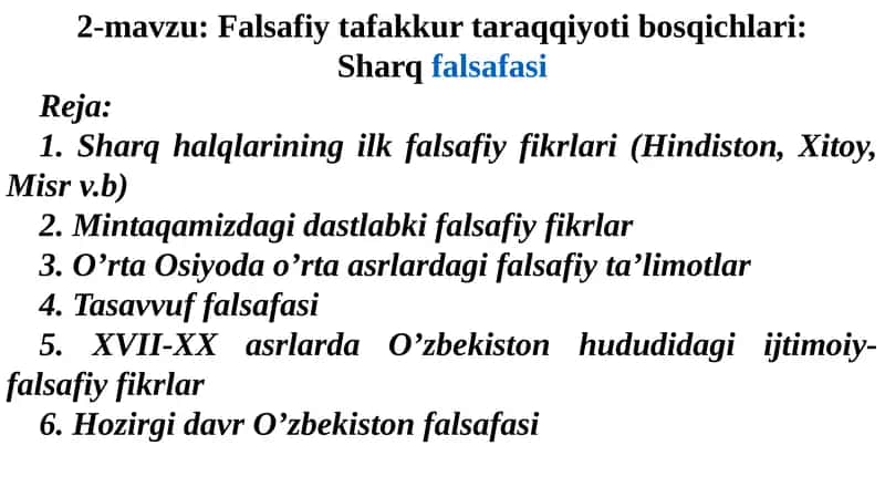 Qadimgi Sharq falsafasi