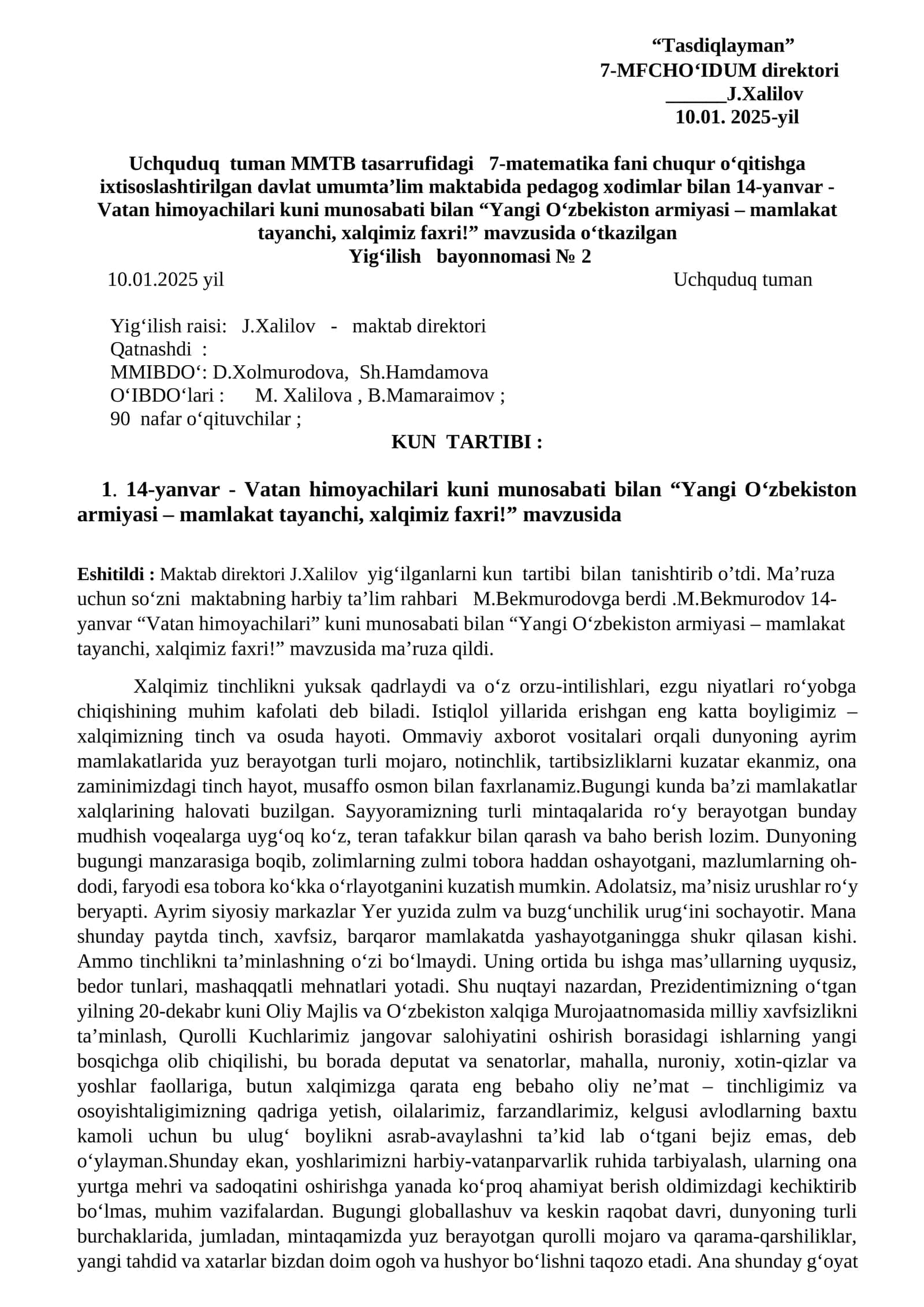 Yangi O‘zbekiston armiyasi – mamlakat tayanchi, xalqimiz faxri!