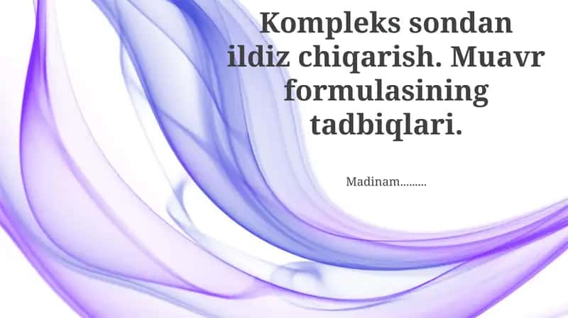 Muavr teoremasi