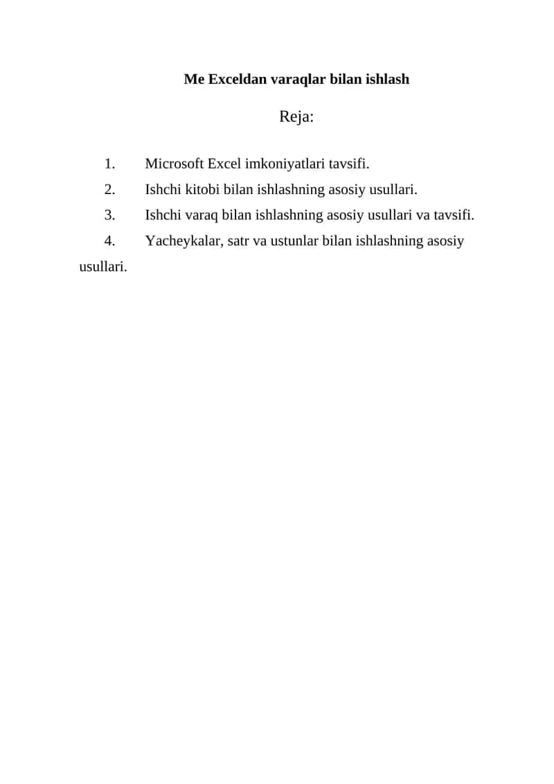 Microsoft Excel