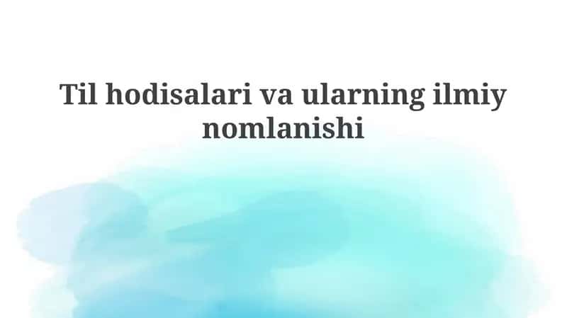 Nutq buzilishlarining ta'riflari va tasnifi