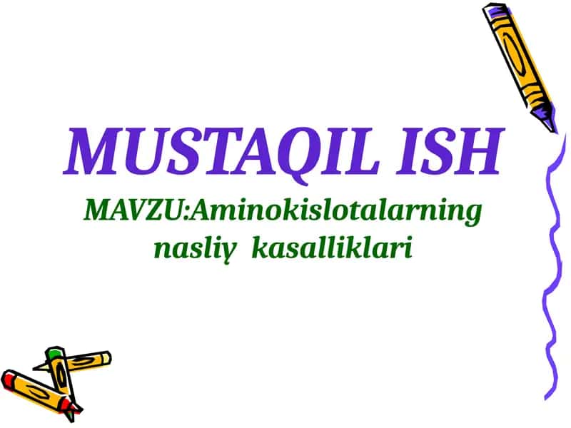 Aminokislotalarning nasliy kasalliklari