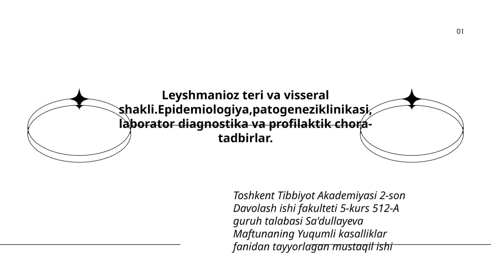 Yuqumli kasalliklar fanidan tayyorlagan mustaqil ish