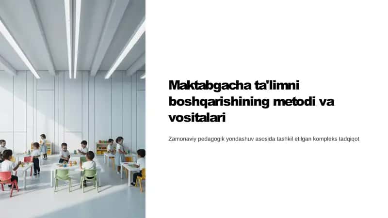 Zamonaviy pedagogik yondashuv asosida tashkil etilgan kompleks tadqiqot
