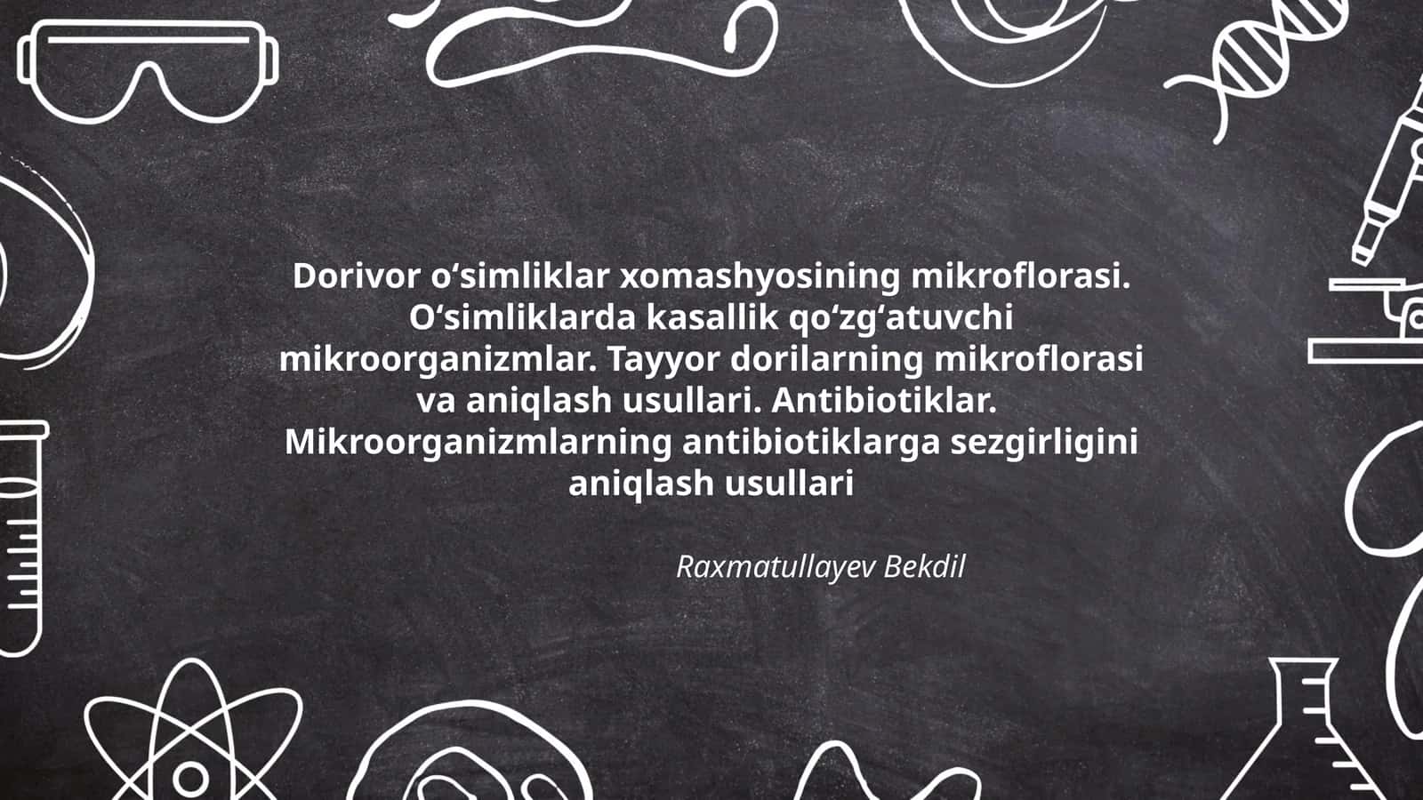 Dorivor oʻsimliklar xomashyosining mikroflorasi