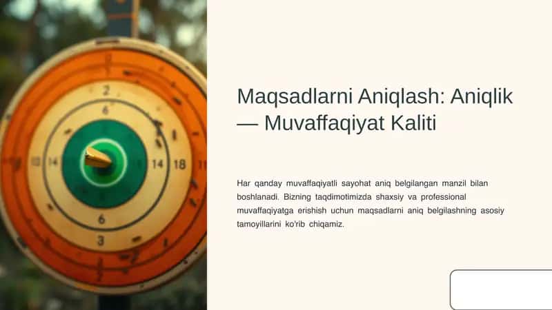 Maqsadlarni Aniqlash