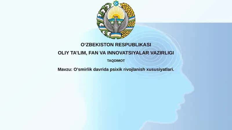 O'smirlik davri davo-psixologiyasi