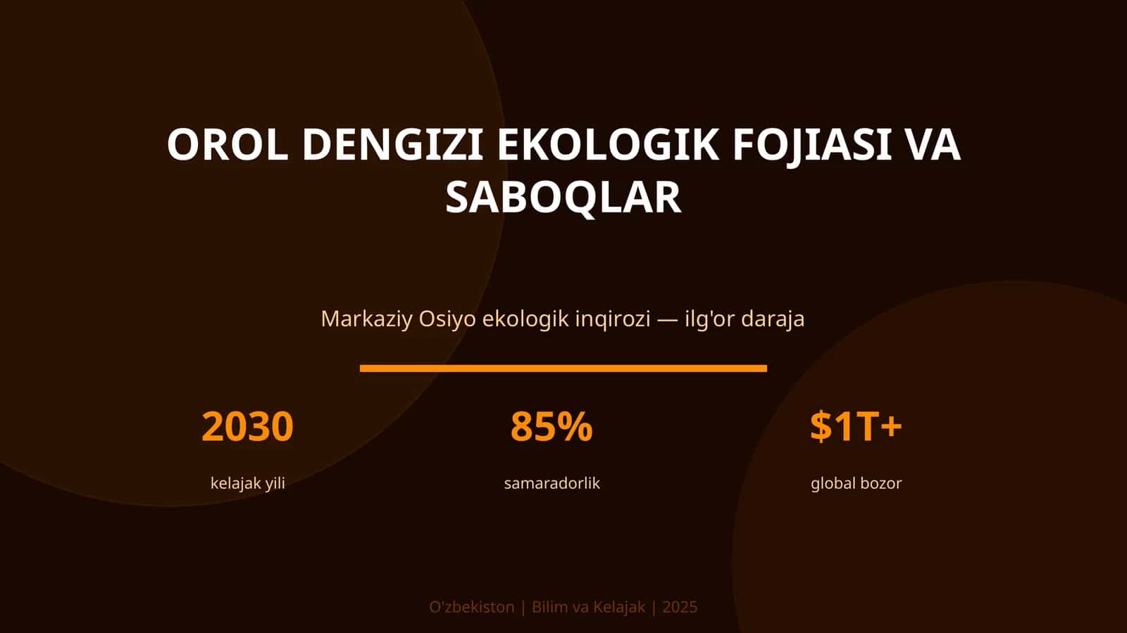 Orol dengizi ekologik fojiasi va saboqlar