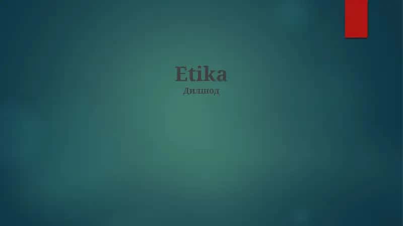 Etika