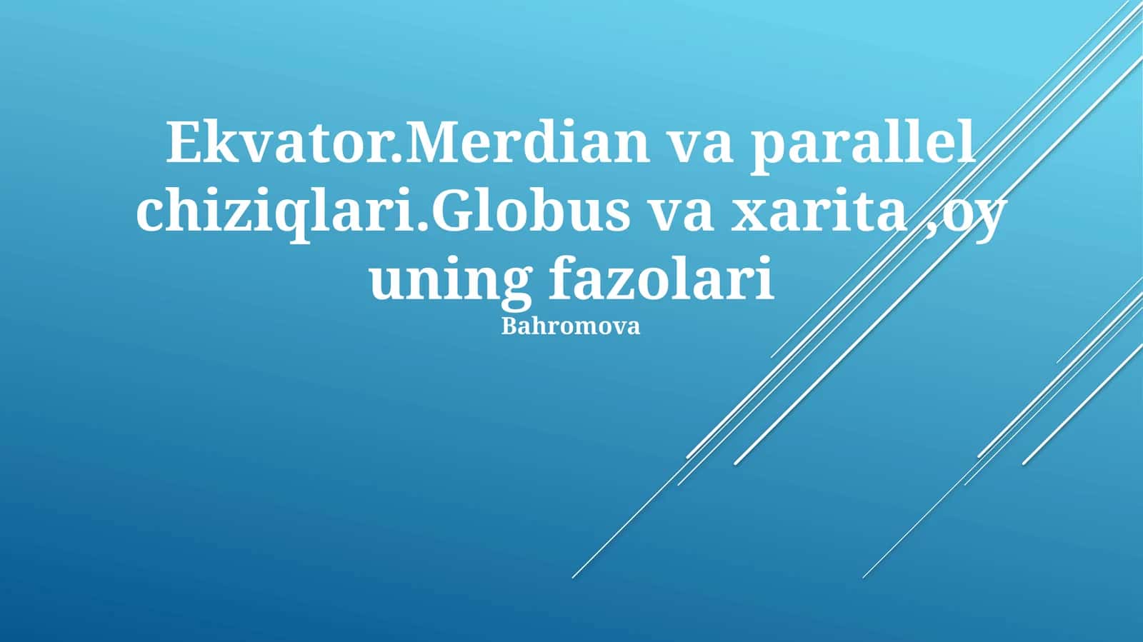 Globus va Xarita