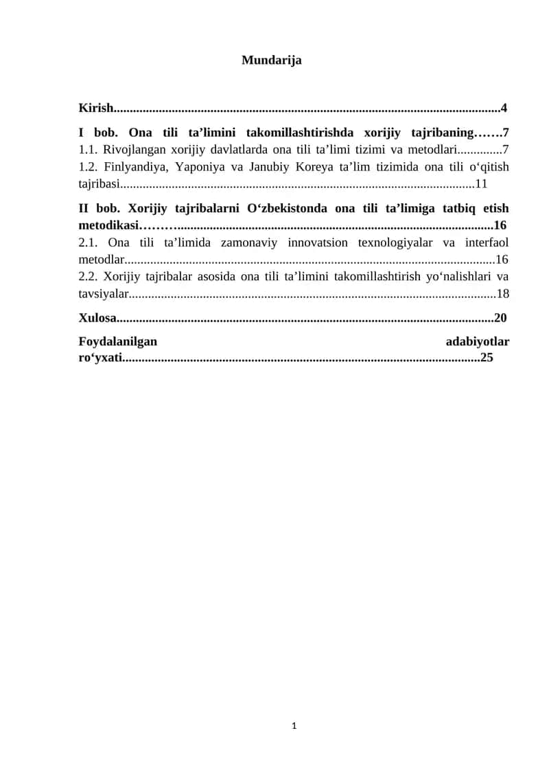 Ona tili ta’limi metodikasi