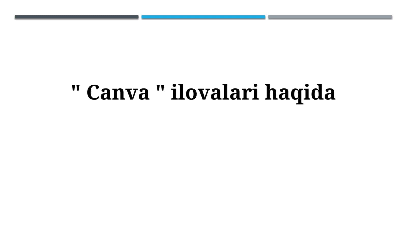 Canva ilovalari