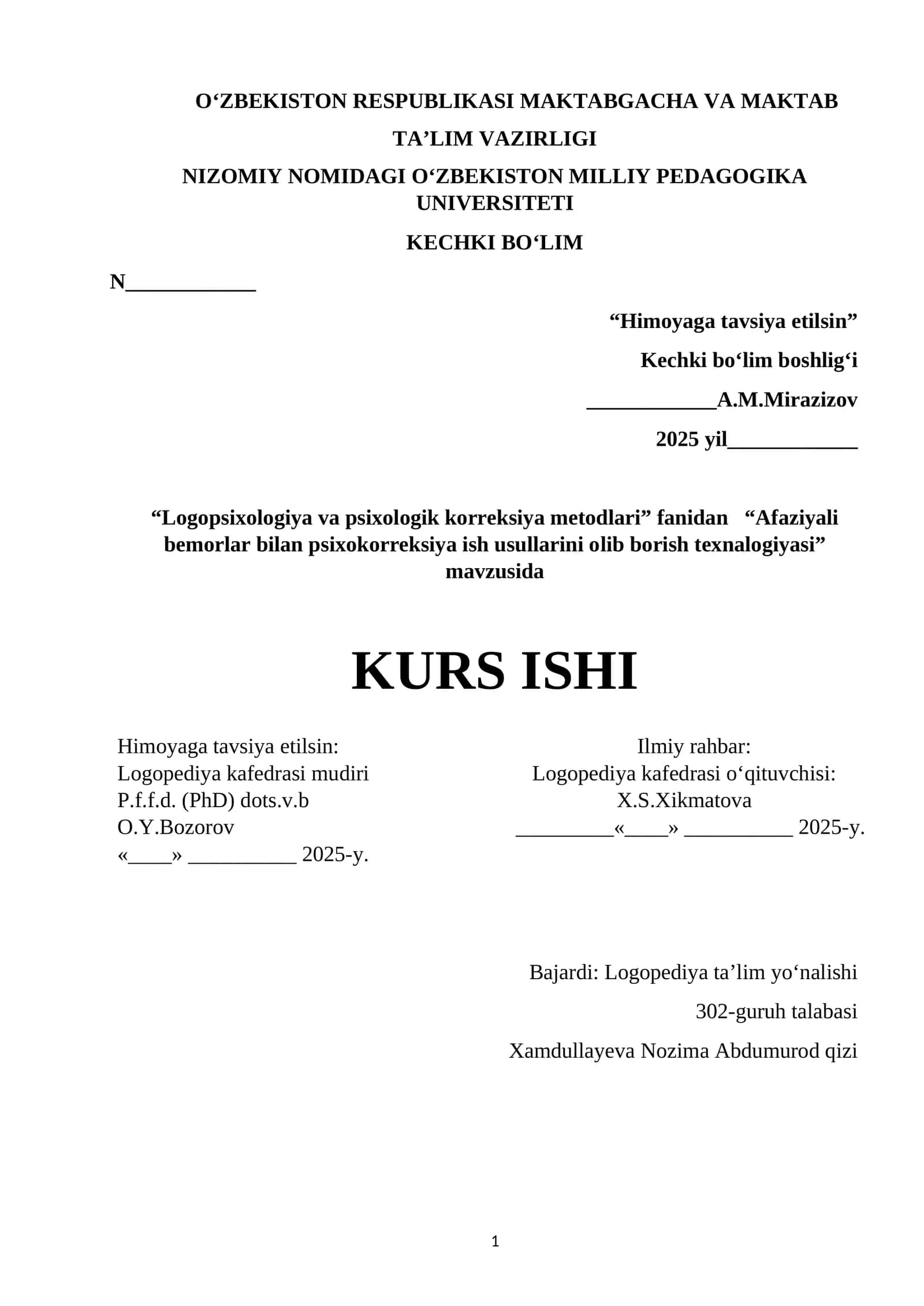 Afaziyali bemorlar bilan psixokorreksiya ish usullarini olib borish texnalogiyasi