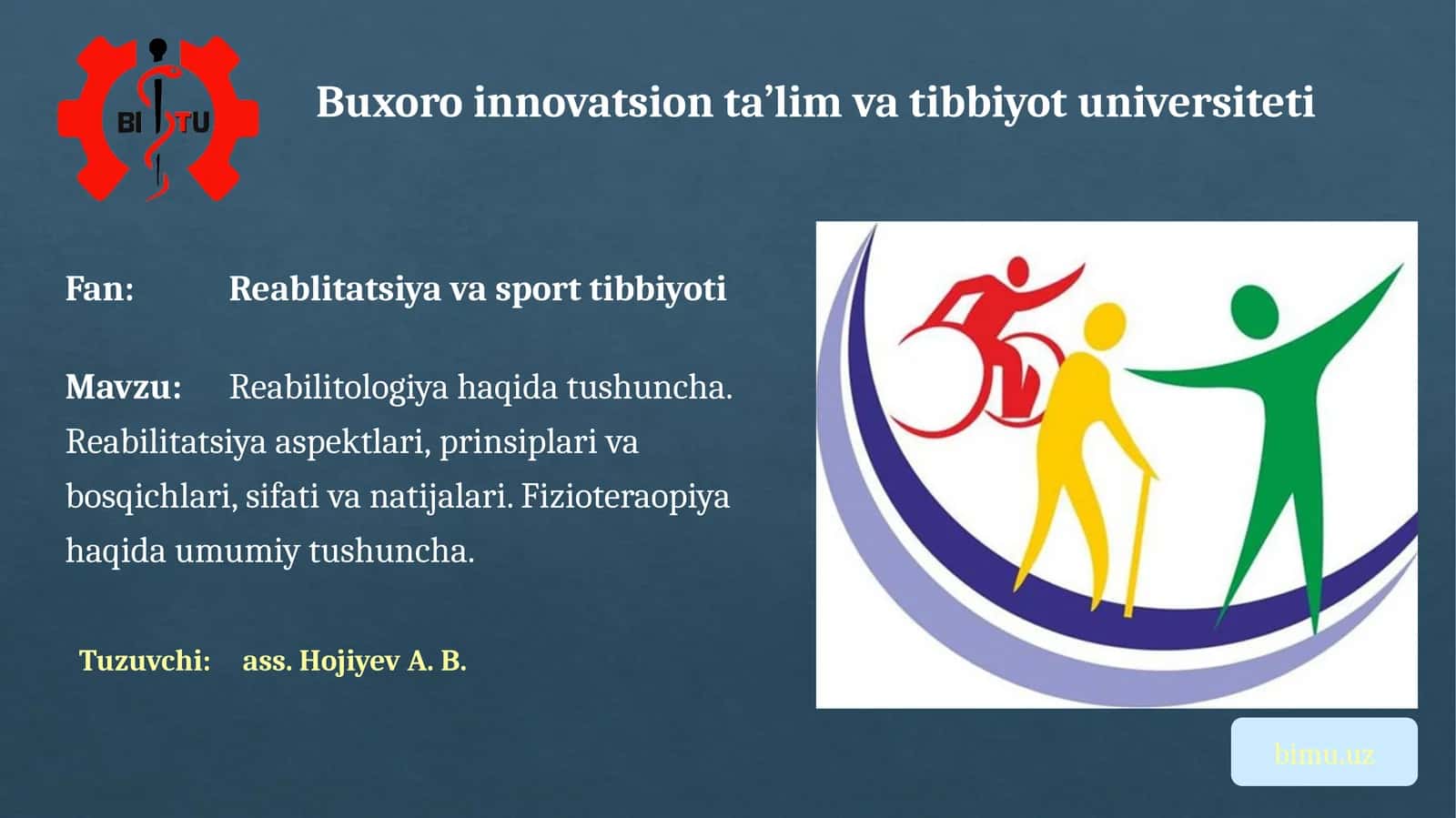 Reabilitologiya haqida tushuncha