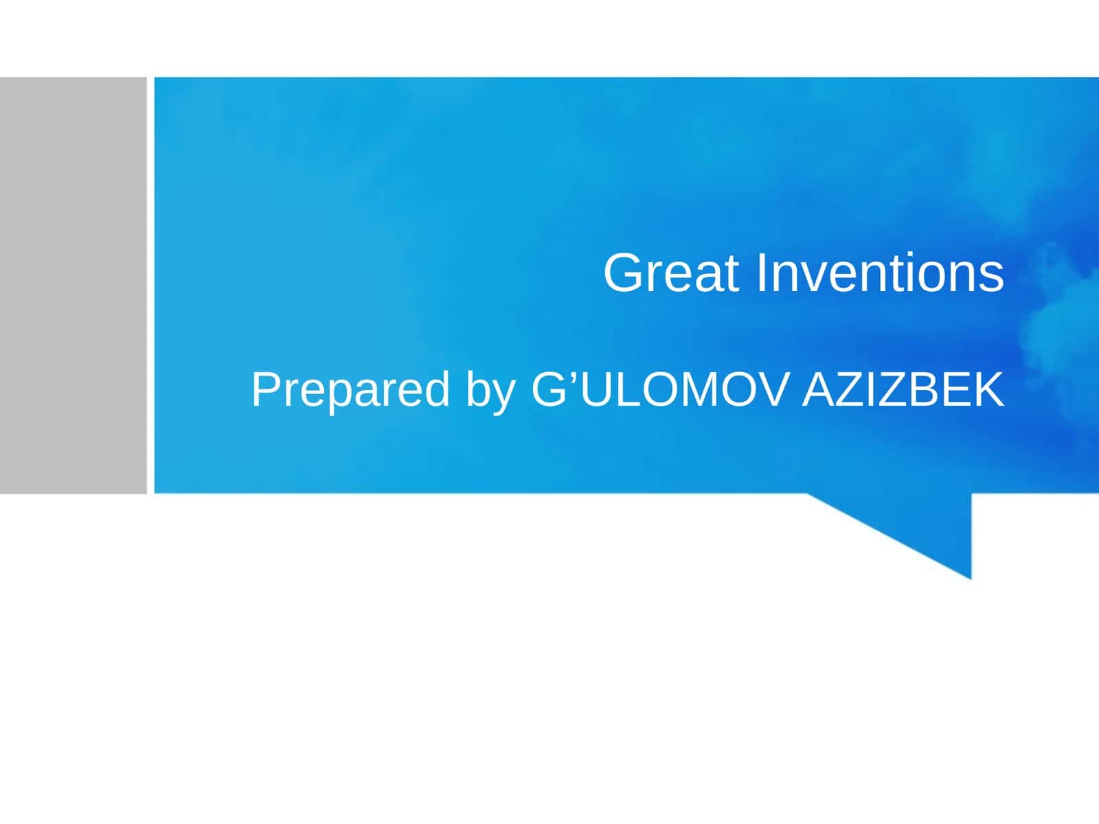 Great Inventions