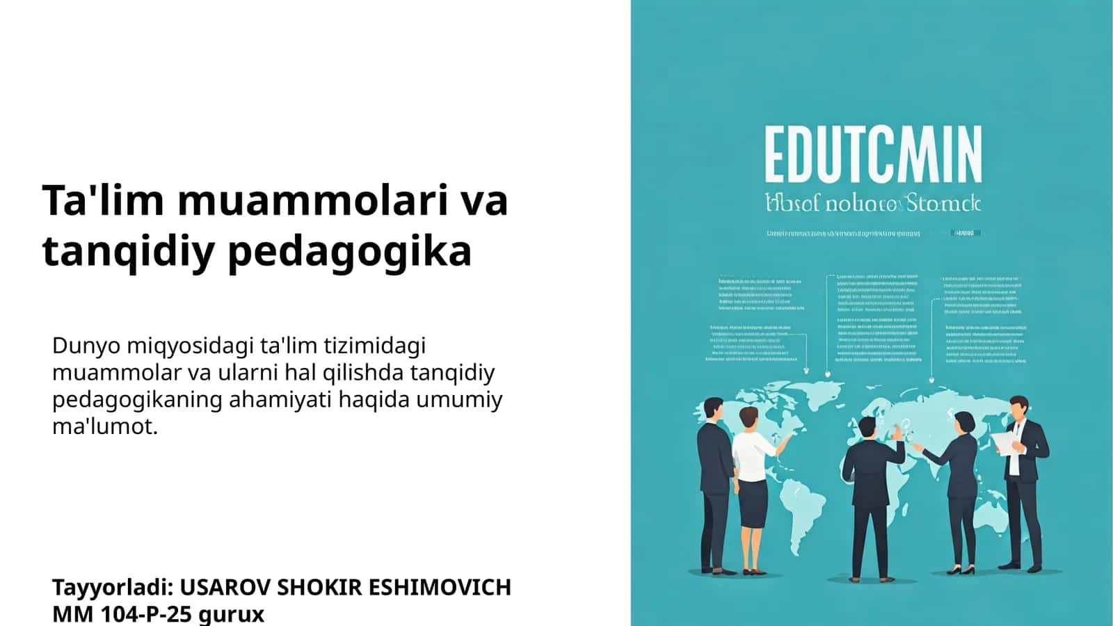 Ta'lim muammolari va tanqidiy pedagogika
