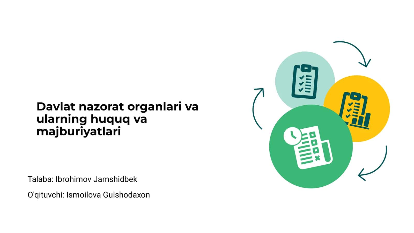 Davlat nazorat organlari va ularning huquq va majburiyatlari