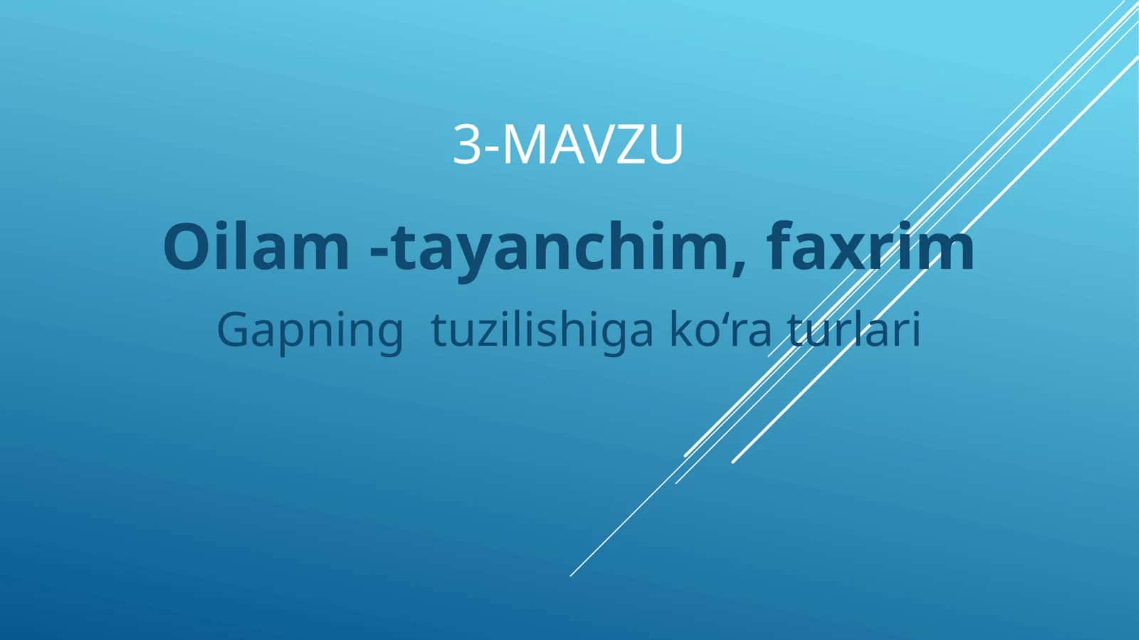 Oilam-tayanchim,faxrim