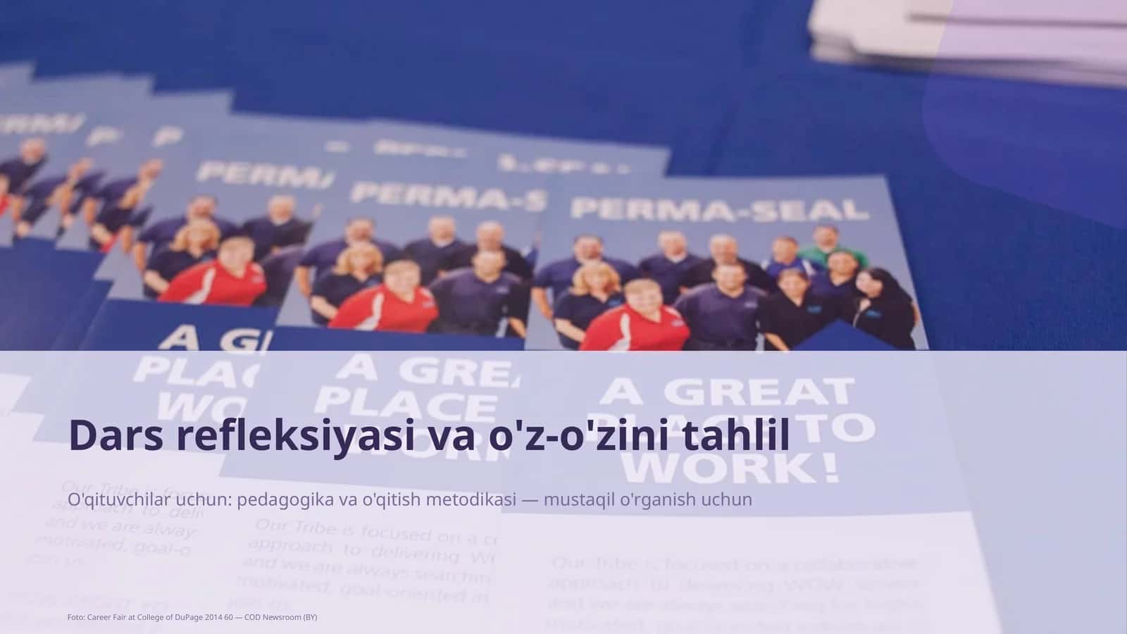 Dars refleksiyasi va o'z-o'zini tahlil