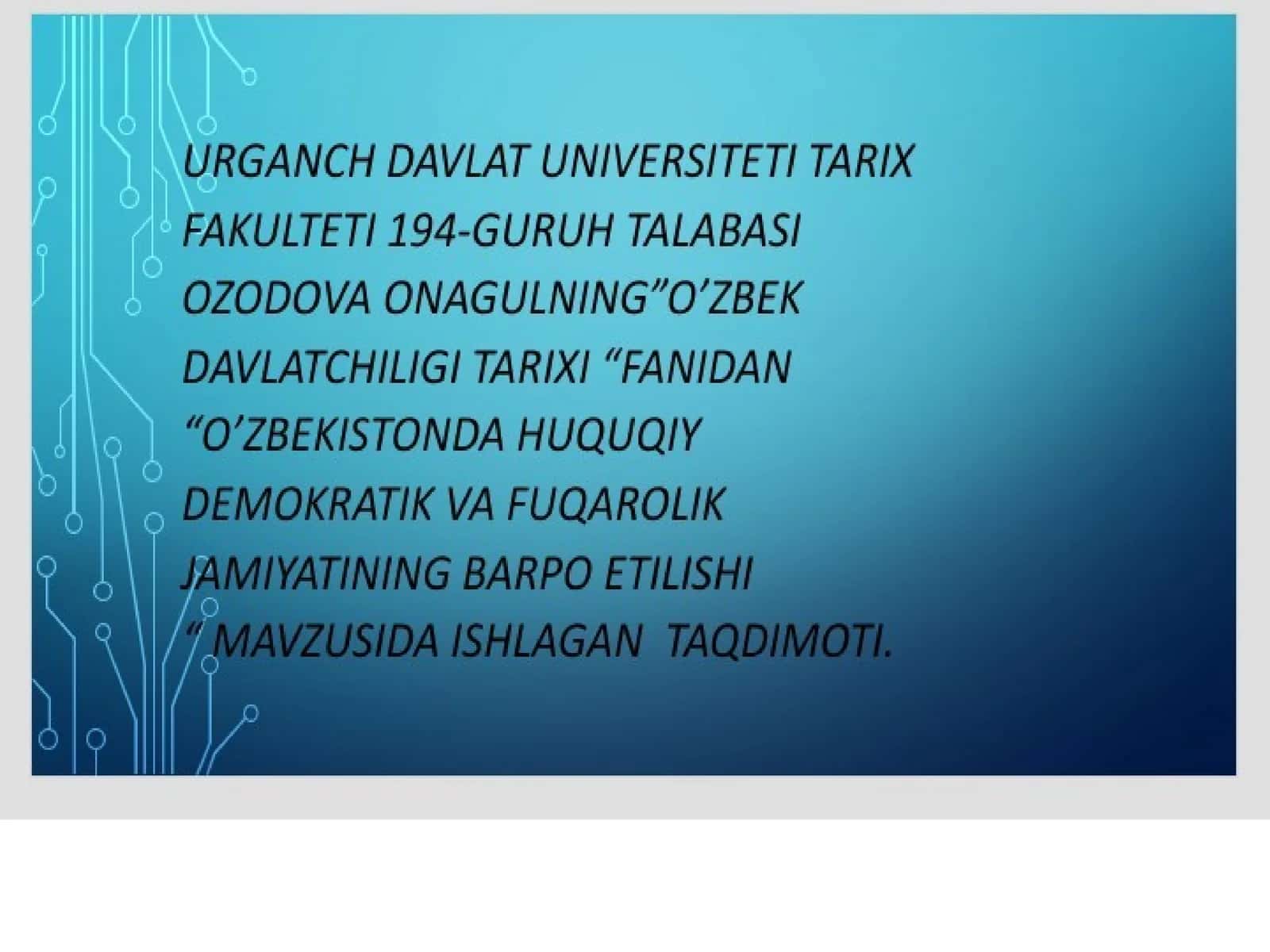 O'zbekiston Respublikasi mustaqilligining e'lon qilinishi
