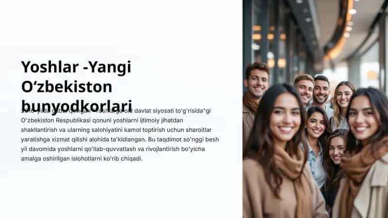 Yoshlar-Yangi Oʻzbekistonbunyodkorlari