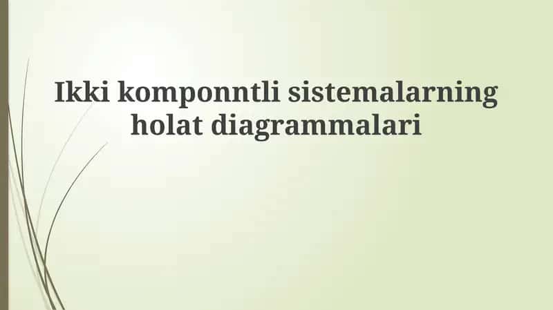 Ikki Komponentli Sistemalarning Fazaviy Diagrammalari