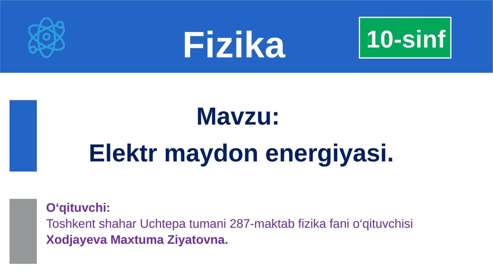 Elektr maydon energiyasi