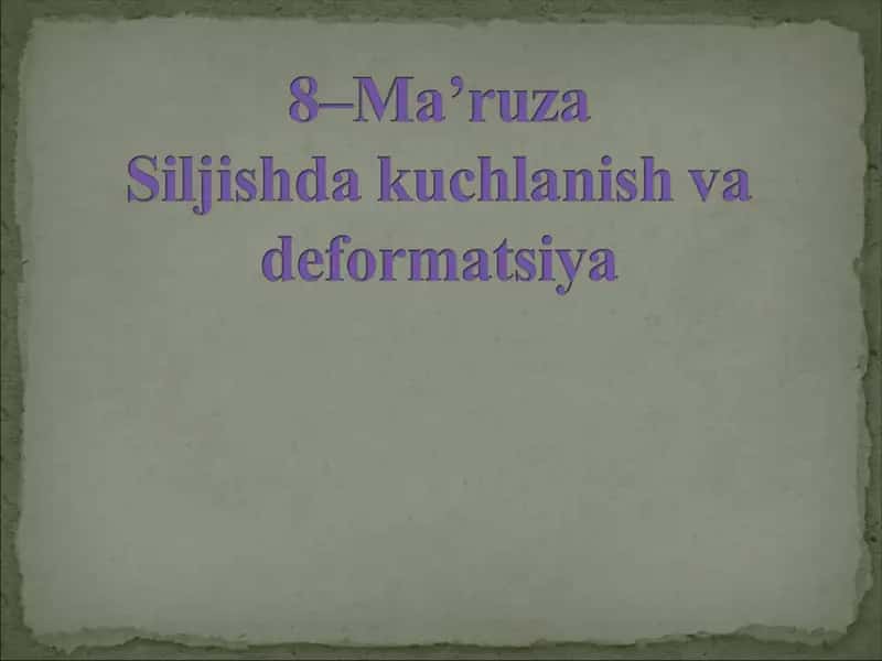 Tekisliklar bilan kesib ajratilgan kubning SOF siljishi