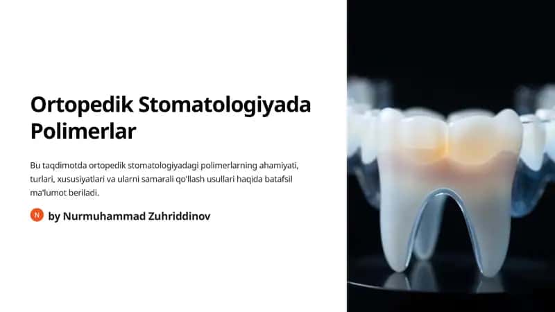 Ortopedik Stomatologiyada Polimerlar