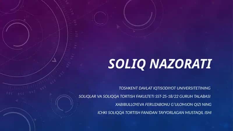 Soliqnazorati