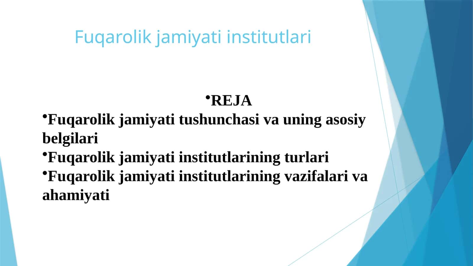 Fuqarolik jamiyati institutlari