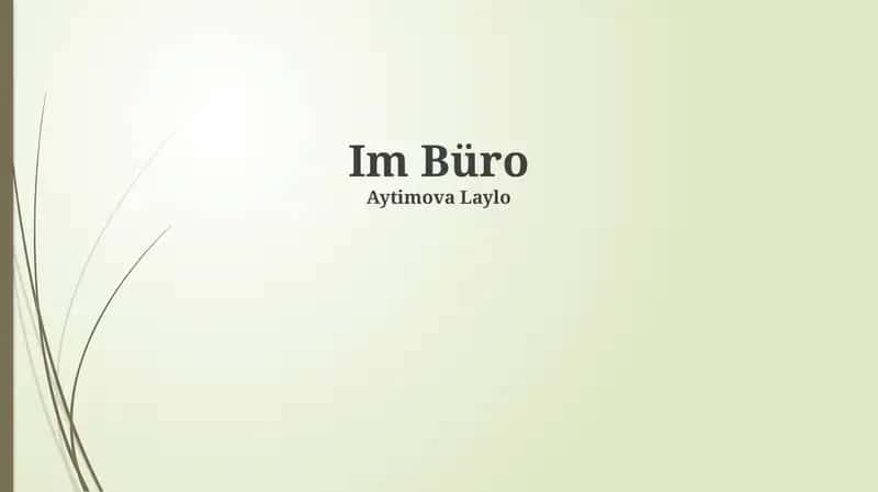 Im Büro