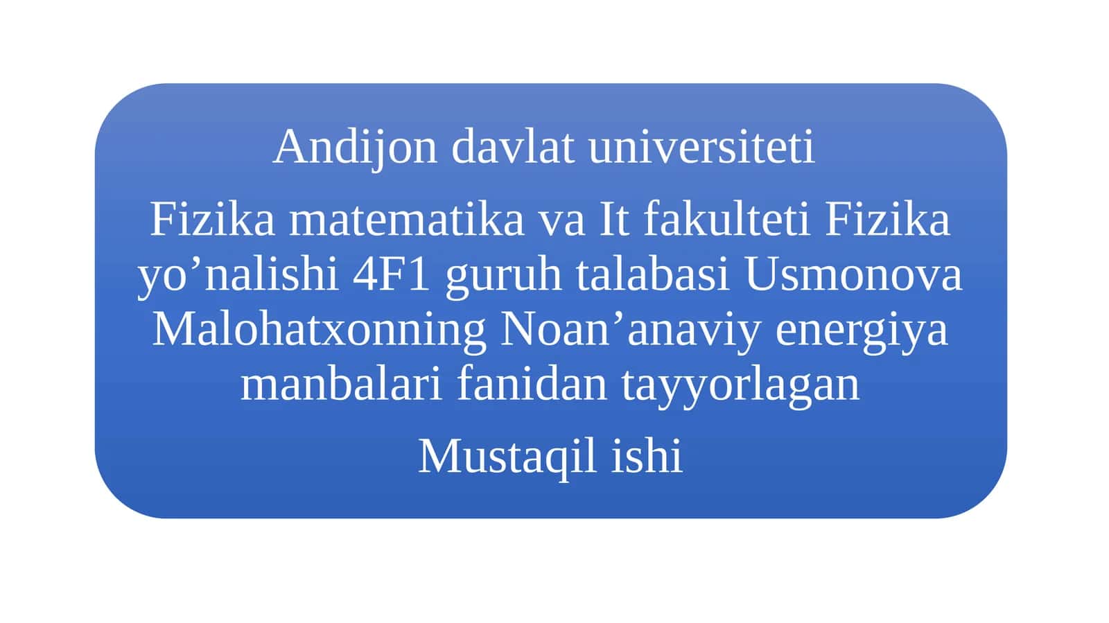 Tabiiy resurslarni tejagan holda O‘zbekistonda shamoldan energiya olish
