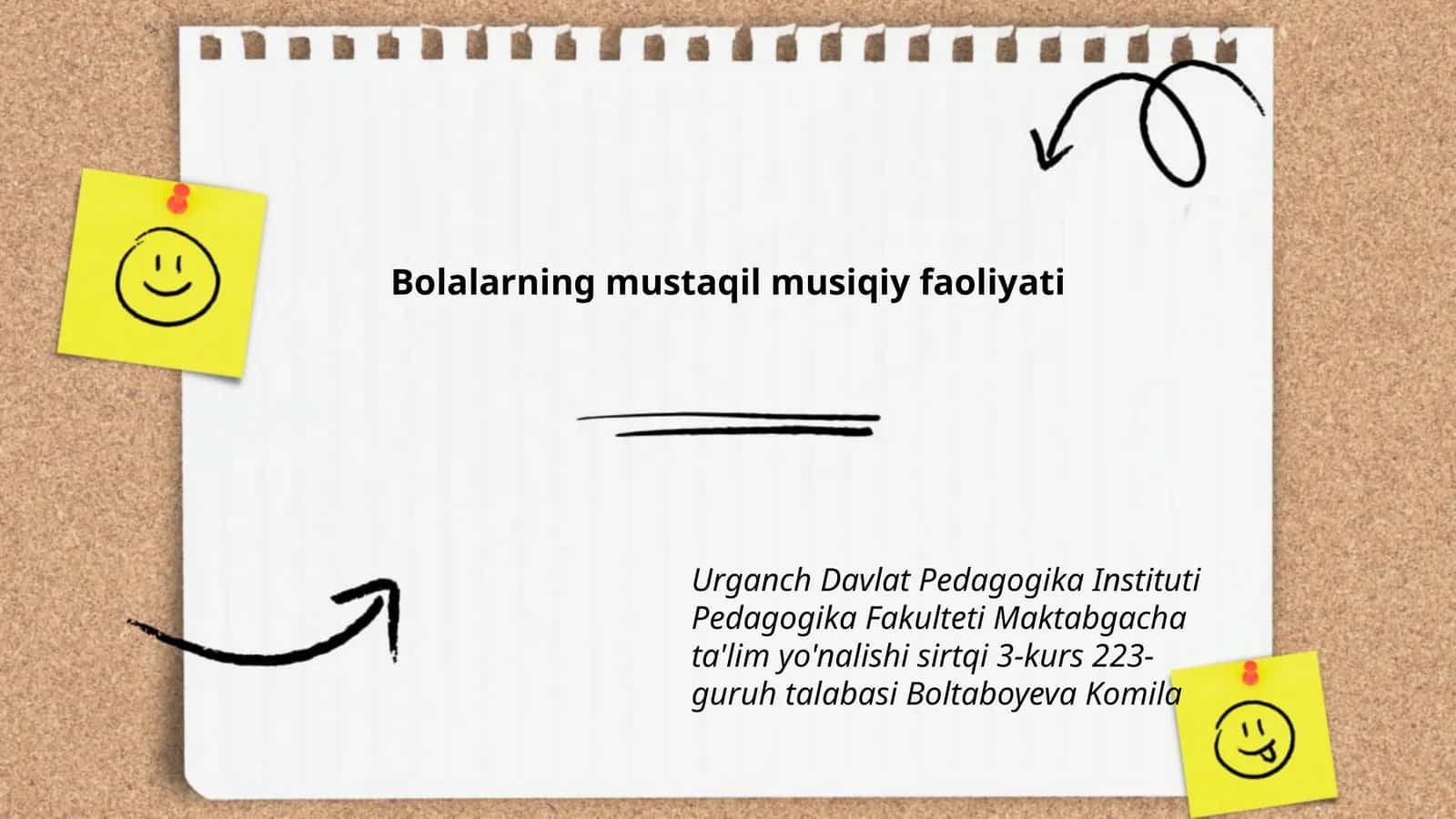 Bolalarning mustaqil musiqiy faoliyati