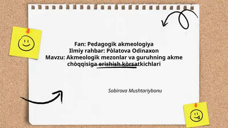 Akmeologik mezonlar va guruhning akme chòqqisiga erishish kòrsatkichlari