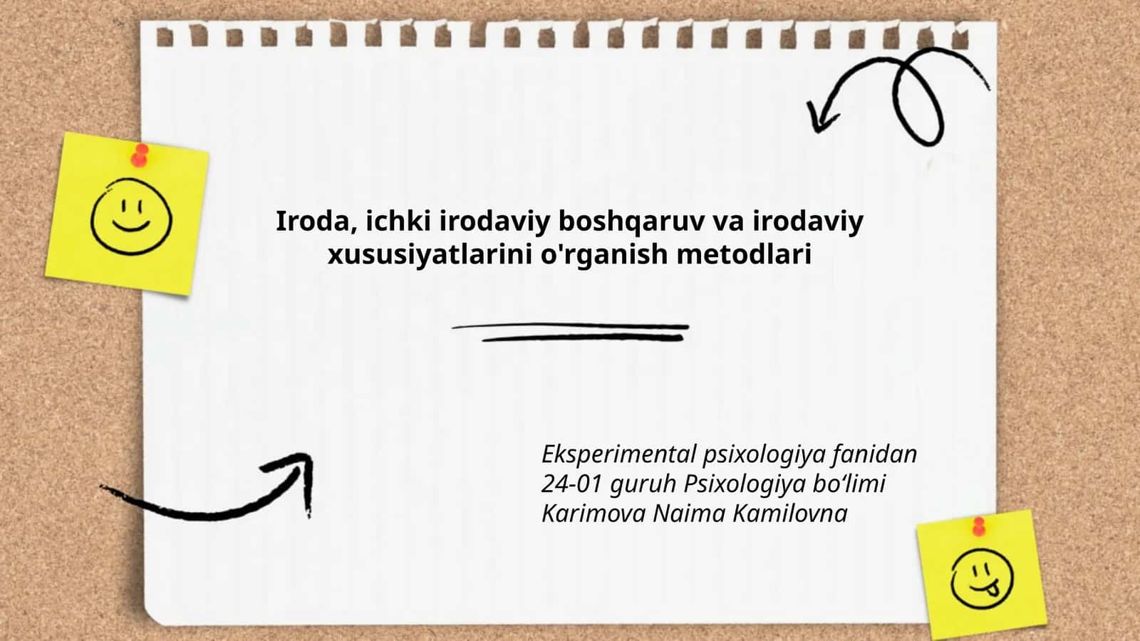 Iroda, ichki irodaviy boshqaruv va irodaviy xususiyatlarini o'rganish metodlari