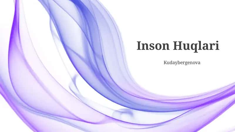Inson Huqlari