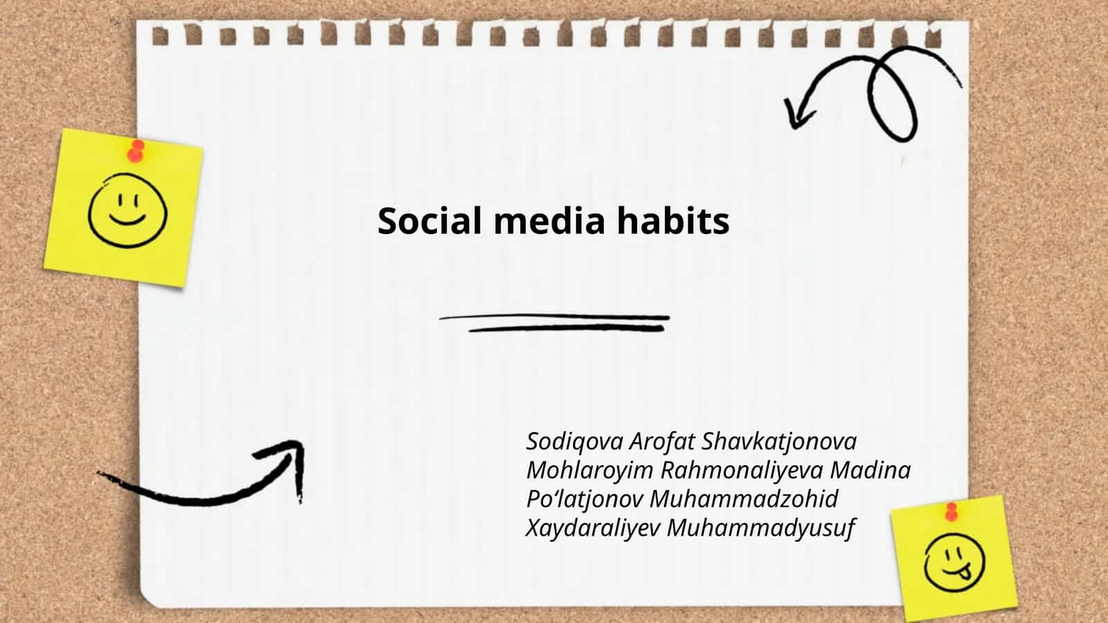 Social media habits