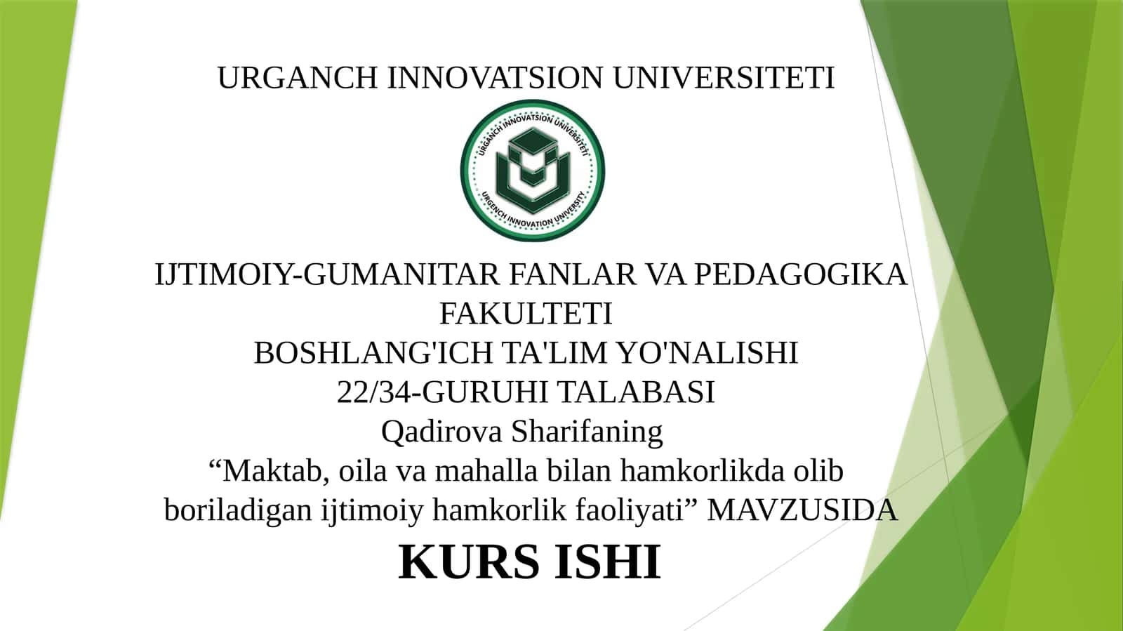 Maktab, oila va mahalla bilan hamkorlikda olib boriladigan ijtimoiy hamkorlik faoliyati