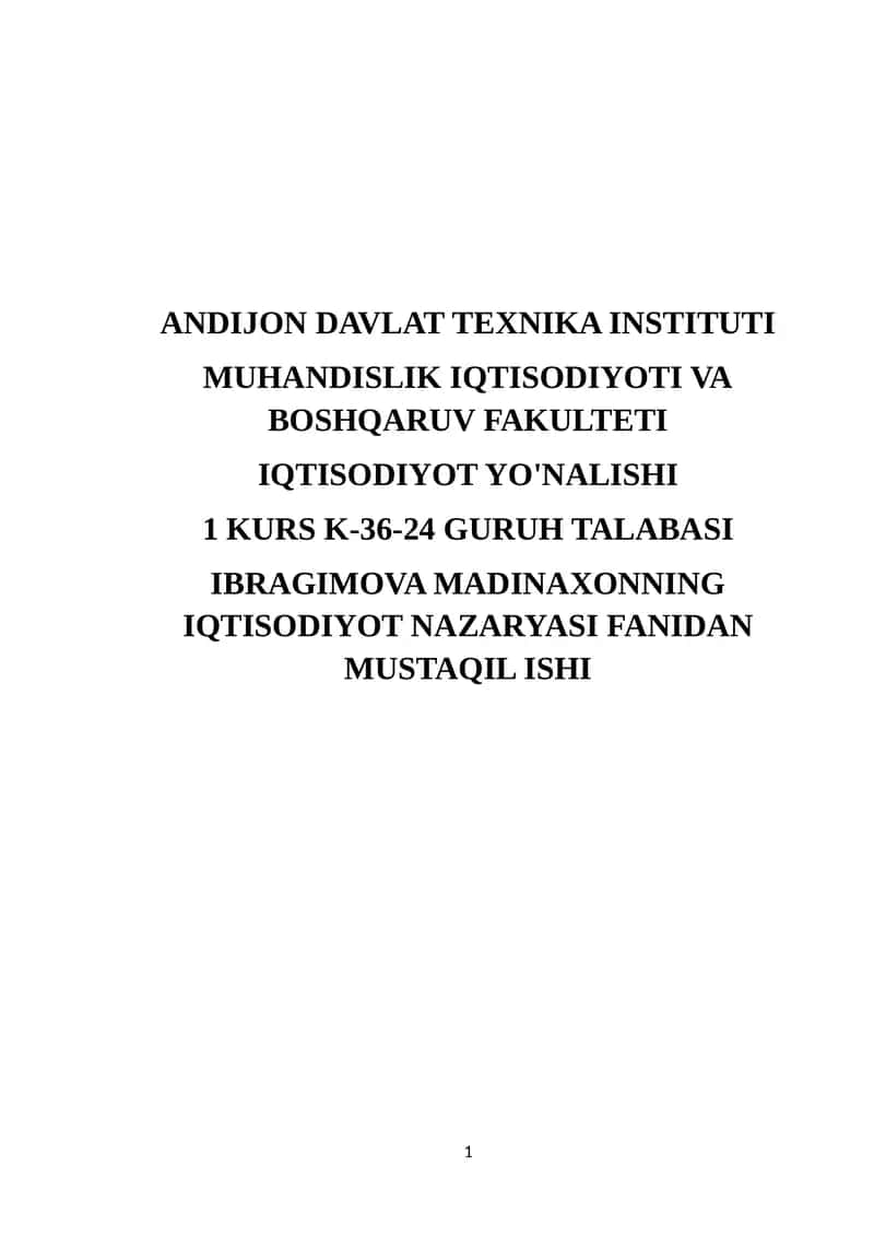 Aholi daromadlarining mazmuni, turlari va shakillanish manbalari
