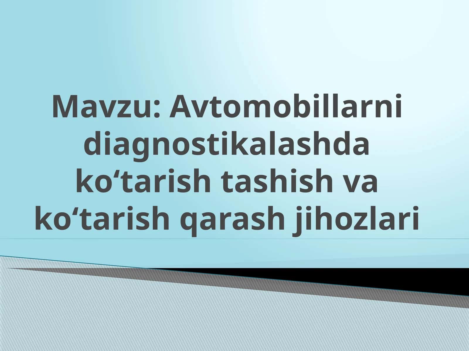 Avtomobillarni diagnostikalash daʼtarish taʼtbiqlari