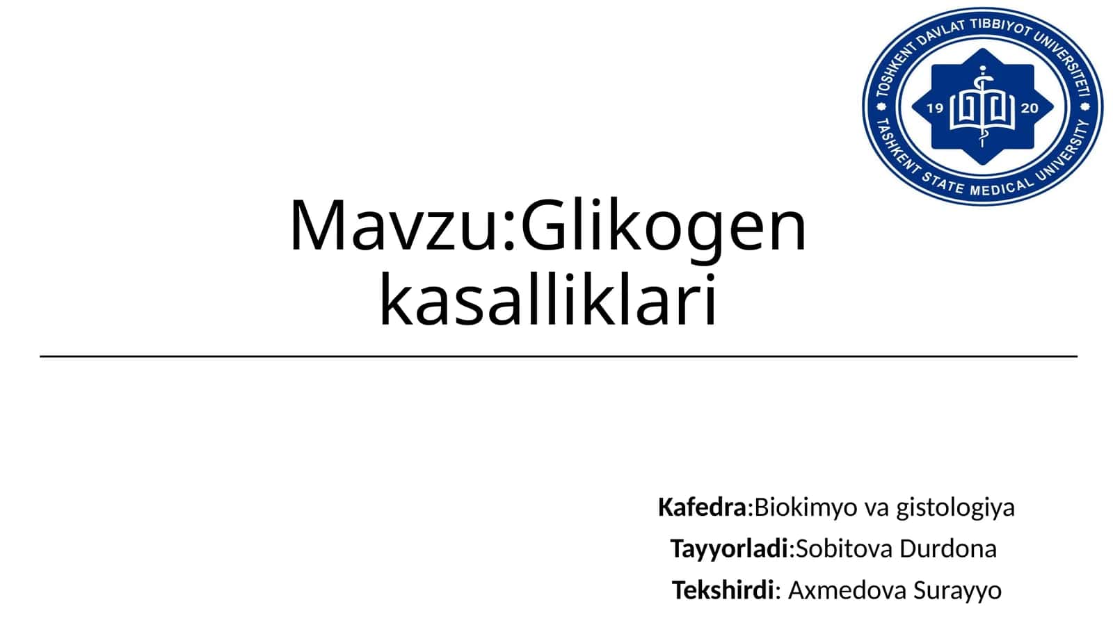 Glikogen kasalliklari