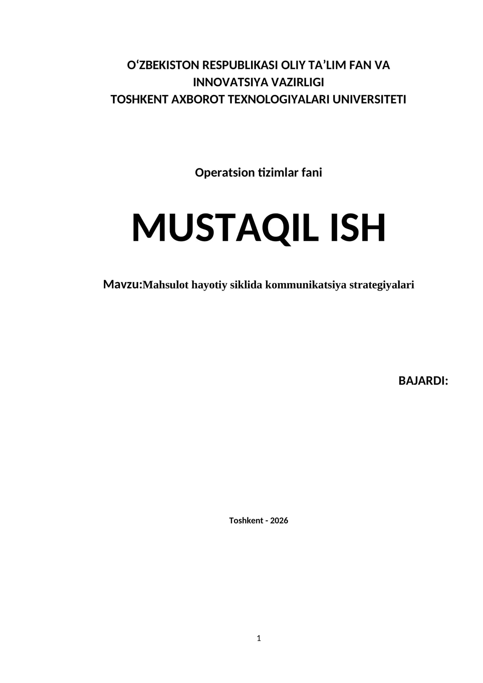 Mahsulot hayotiy siklida kommunikatsiya strategiyalari