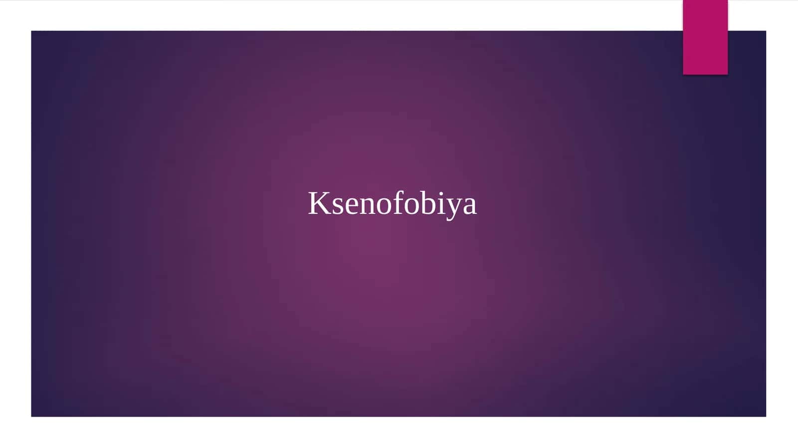 Ksenofobiya