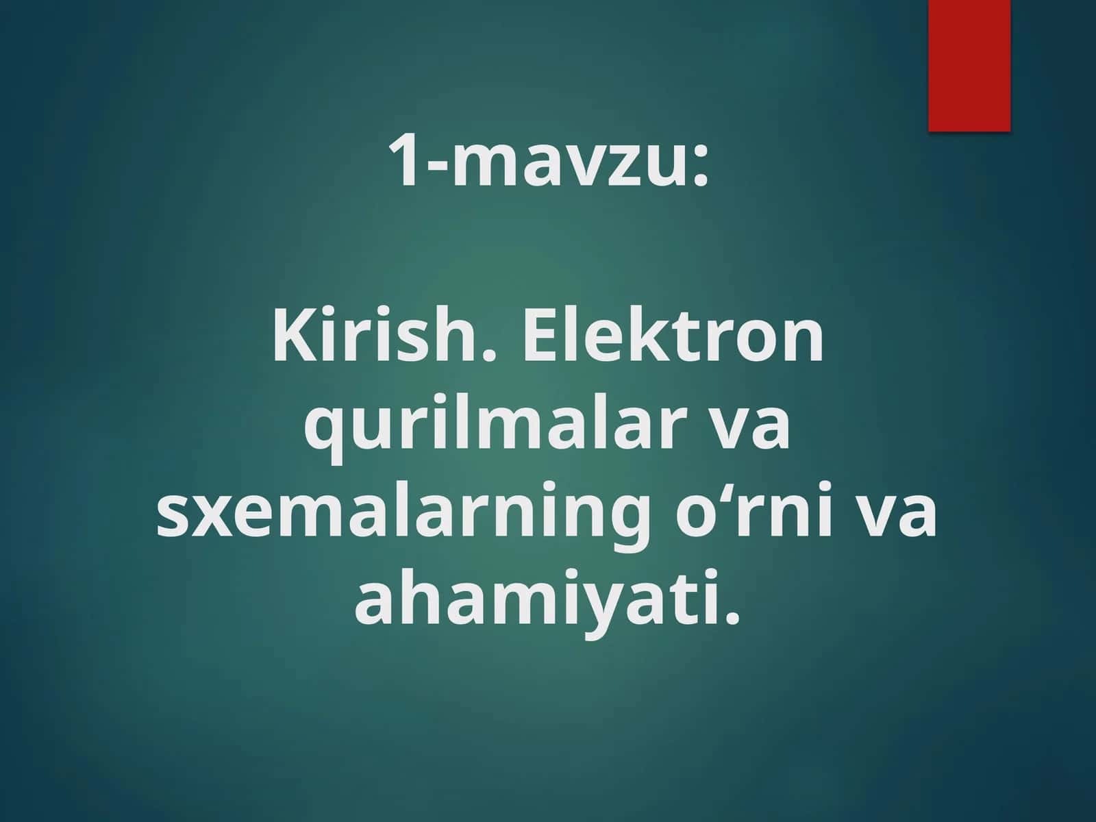 Elektronik qurilmalar